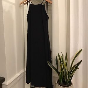 Reformation black open back dress